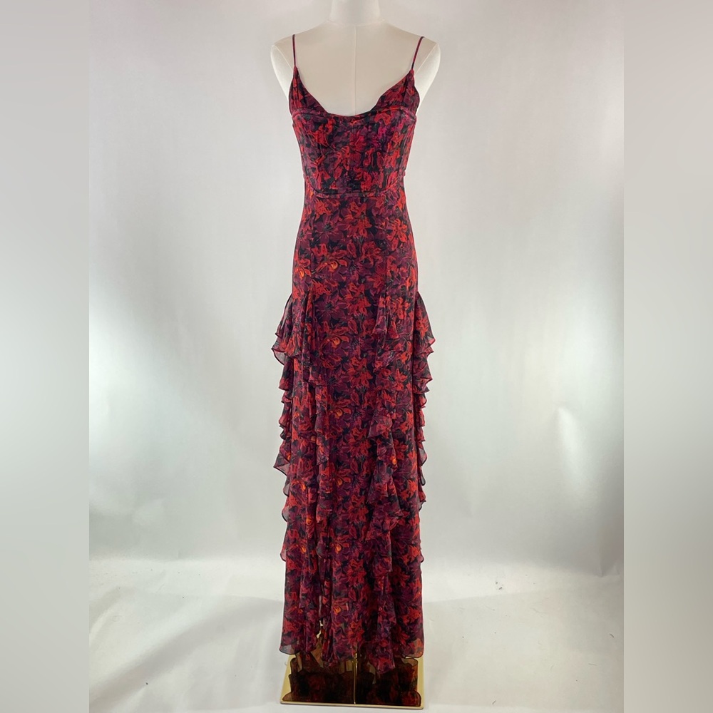 Cinq à Sept Stargazer Lillies Glenda Gown, 0 - Picture 7 of 17